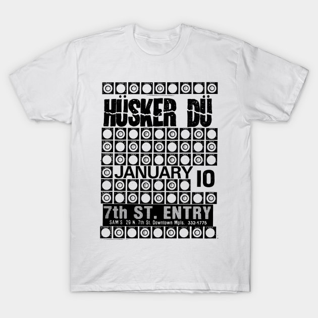 Husker Du Punk Flyer T-Shirt by Punk Flyer Archive